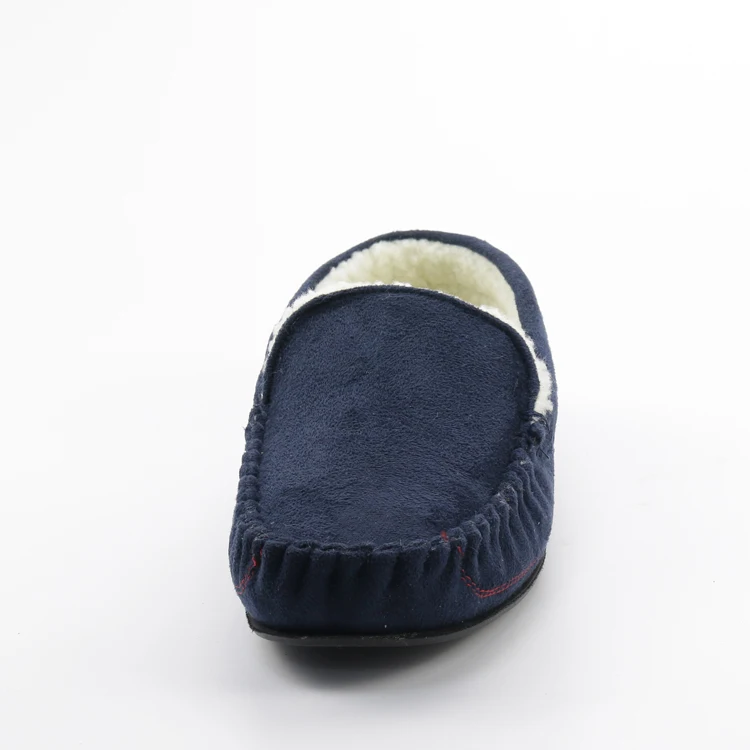 Дешевые Удобные мокасины; Зимняя домашняя обувь; Лоферы; Повседневные замшевые мокасины на плоской подошве для мужчин