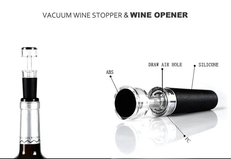 SUNWAY unique gift idea cheap gadget 2019 trending amazon wine accessories wine opener gift set with stopper or corporate gift