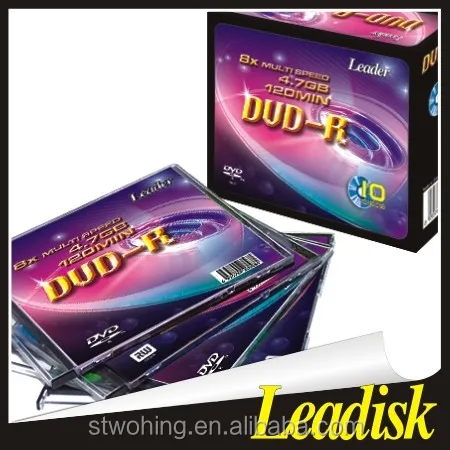 Нет печатных/печатных DVD +/-R/Пустой DVDR, чистый компакт-диск dvd в 10.4 мм jewel box упаковка