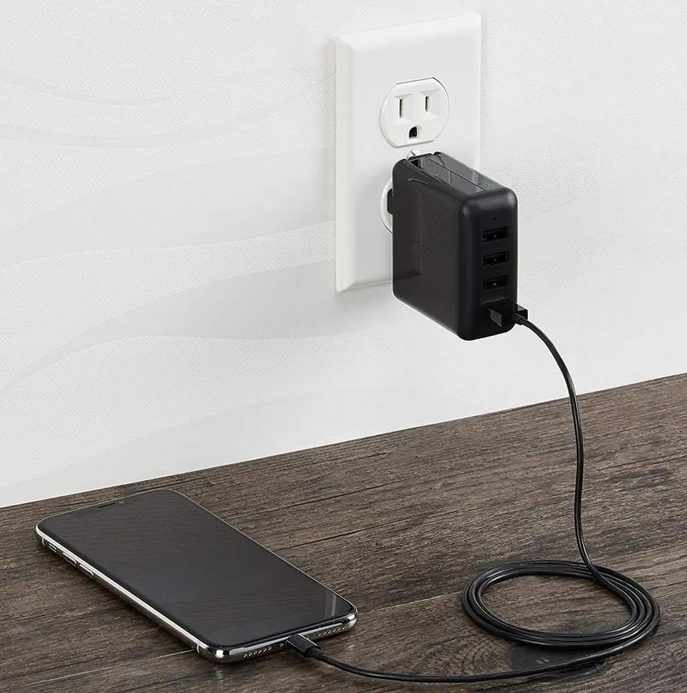 Upgraded 48W/9.6A 4-Port Fast USB Charger Adapter