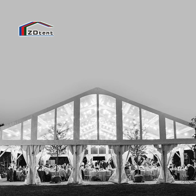Heavy duty clear top roof canopy tent aluminum material marquee luxury wedding party tent
