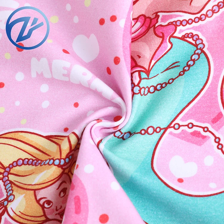 
Customized fabric 95 cotton 5 lycra 250gsm digital print fabric cut service 