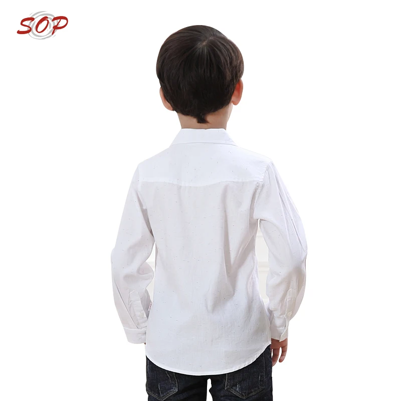 
New design children blouse top boys white shirt for kids 