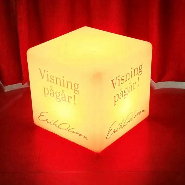 2021 New Design modern Illuminated LED Silk Print Cube