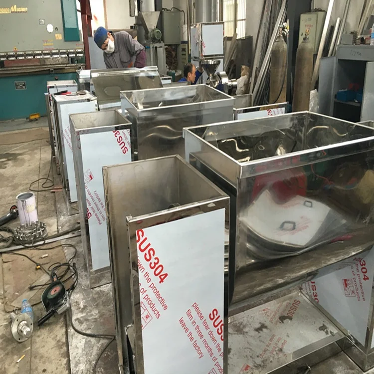 Horizontal stirring mixer trough double paddle blender machine trough shape mixer for coco bean coffee powder potato starch