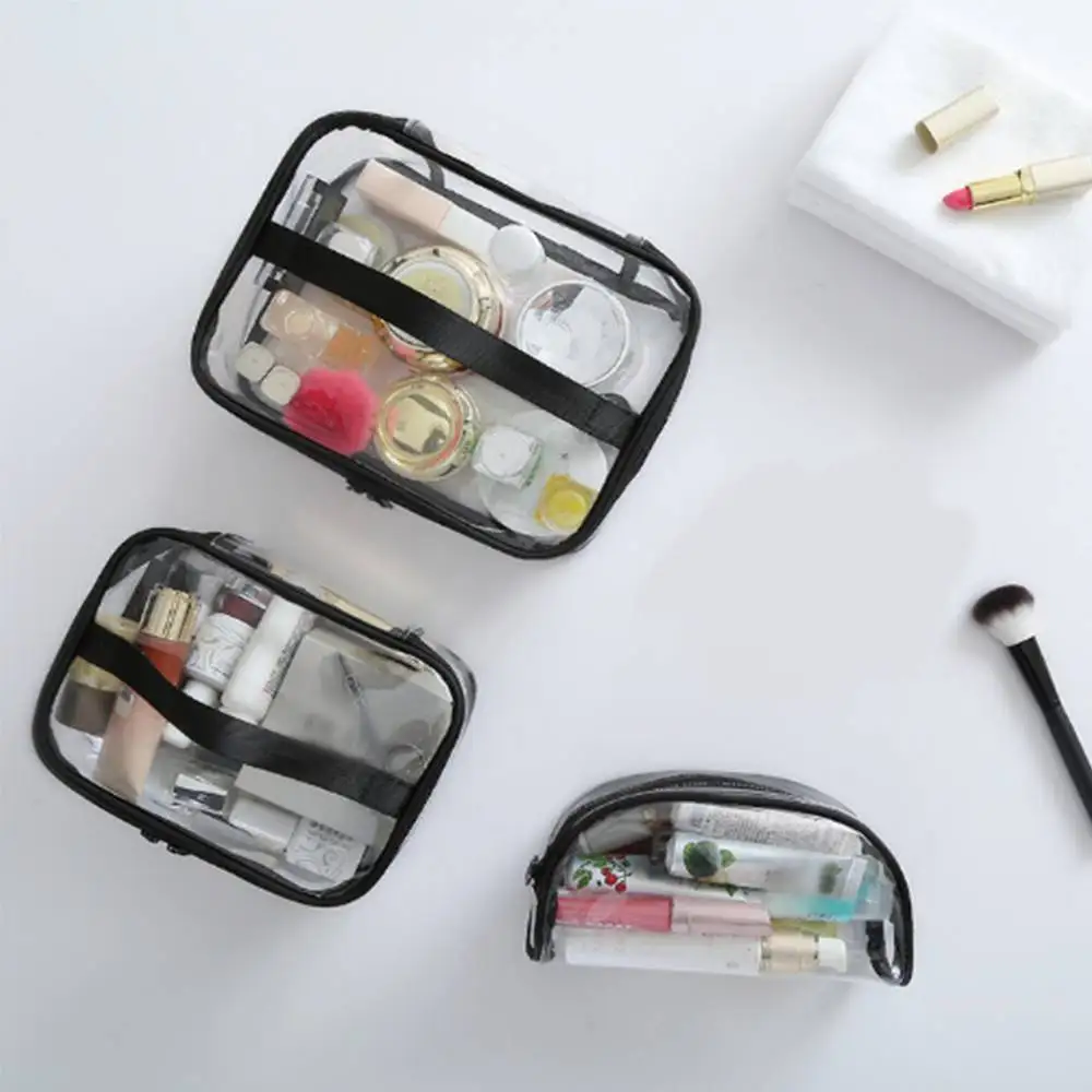 Clear Pvc Travel Wash Bag Toiletry Waterproof Plastic Cosmetic Makeup Bag for Bathroom