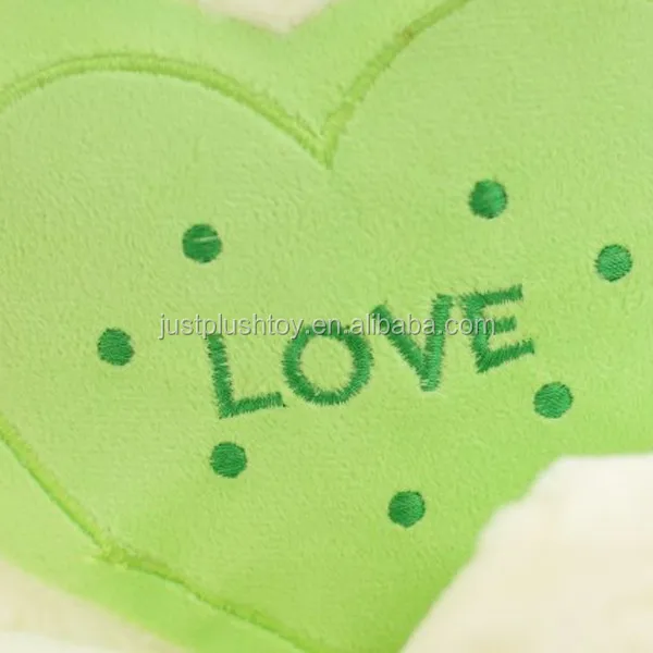 2019 plush lovely pink and white teddy bear baby doll with heart online shopping