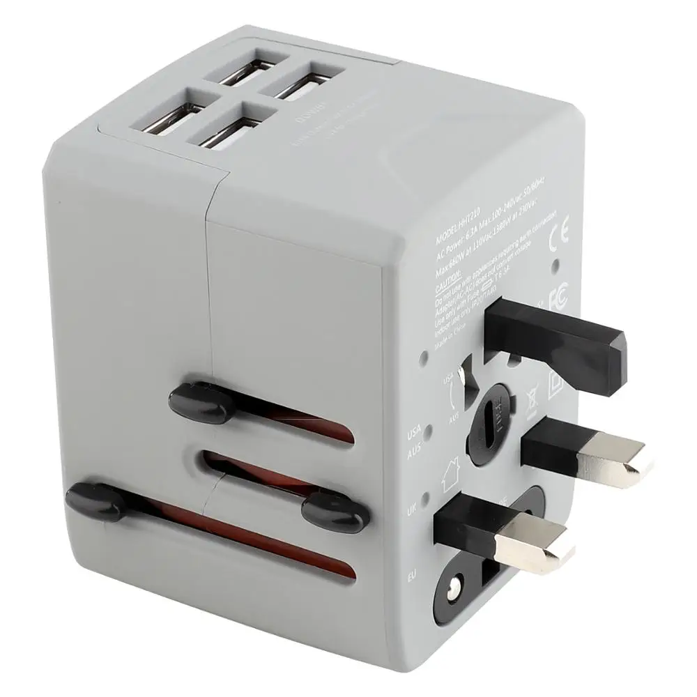 
2019 Newest BS8546 smart world travel adapter australia chinese plug with 4 usb 