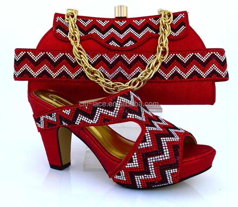 MM1010 Africa fashion women shoes with purse handbags party evening Italy shoes and bags set