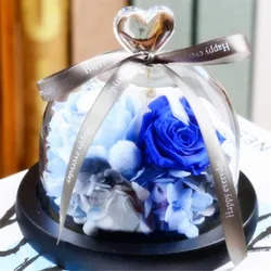 Preserved rose in glass dome with preserved flowers rose in glass globe ball wholesale