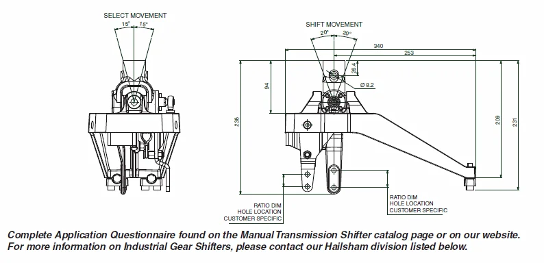 horizontal gear drive shifter loader shift knob shifter