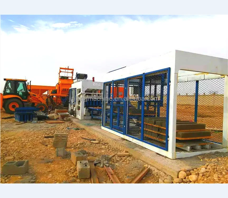 qt10-15 concrete slab making machine , road brick paving machine