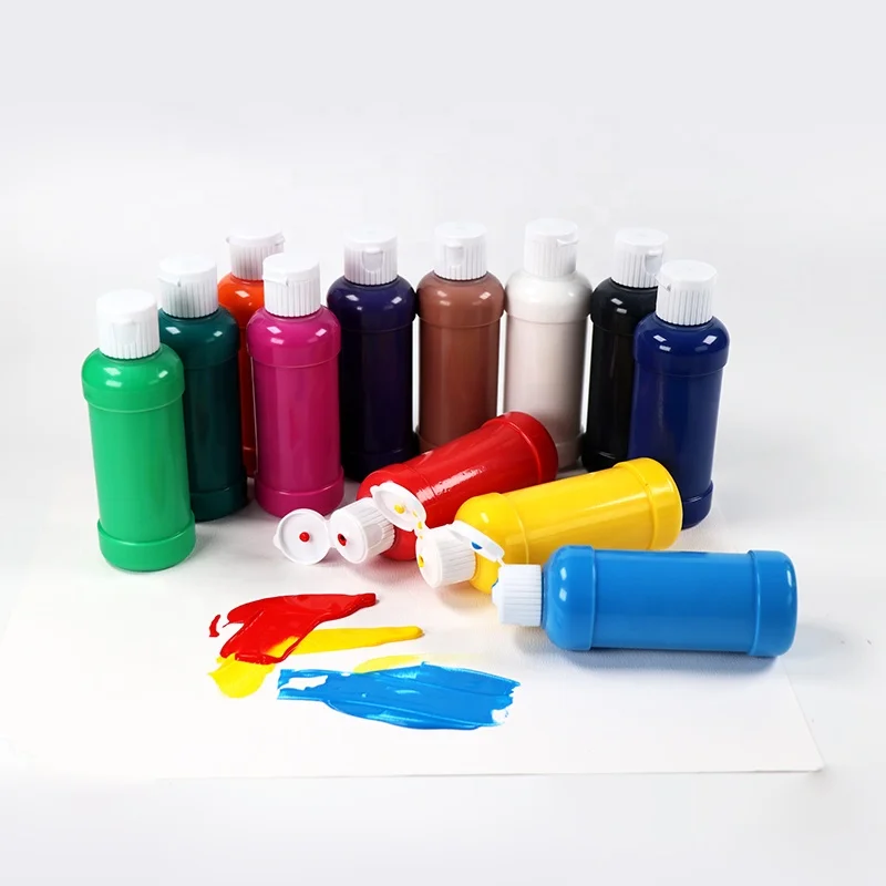 
12 Piece 4 ounce assorted colors art acrylic paint set 