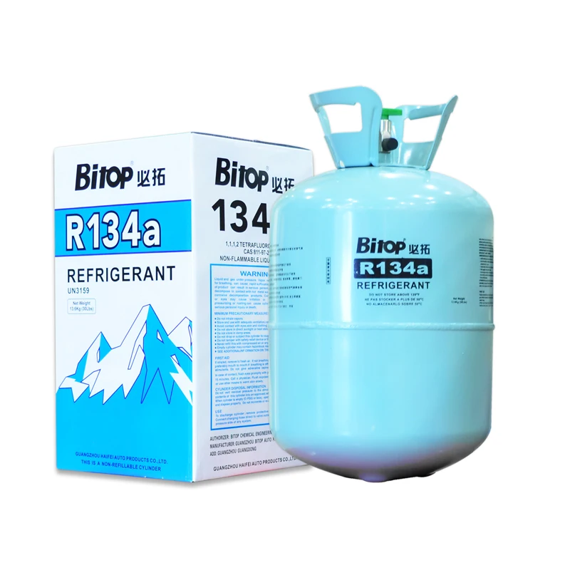
Refrigerant Gas R134a For Auto air conditioning 13.6kg Cylinder Bitop Gas 