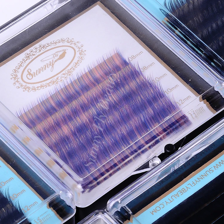 
Stars colors eyelash extension individual rainbow candy colored eye lash extension 