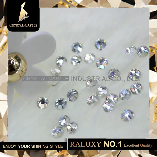 
Crystal Castle high quality 3mm shiny clear crystal flat back hotfix rhinestone transfer for gymnastics apparel 
