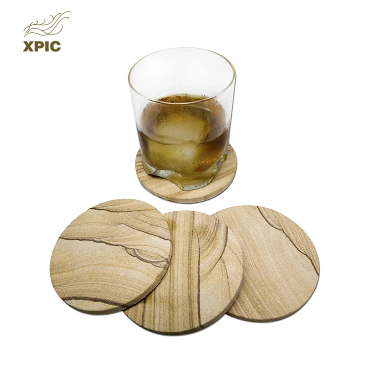 Standard Size Cup Custom Stone Blank Cork Coaster Marble