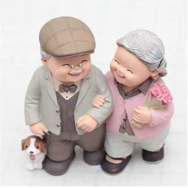 Украшение для дома для пожилых, подарок на свадьбу, годовщину, подарок на день рождения, искусство и коллекция из смолы, Индивидуальный размер, искусственная любовь