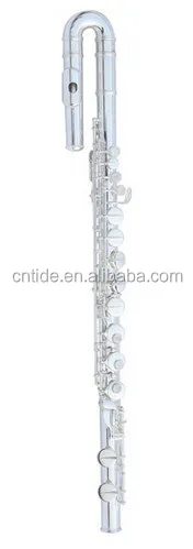 China made silver plated alto flute popular grade with case