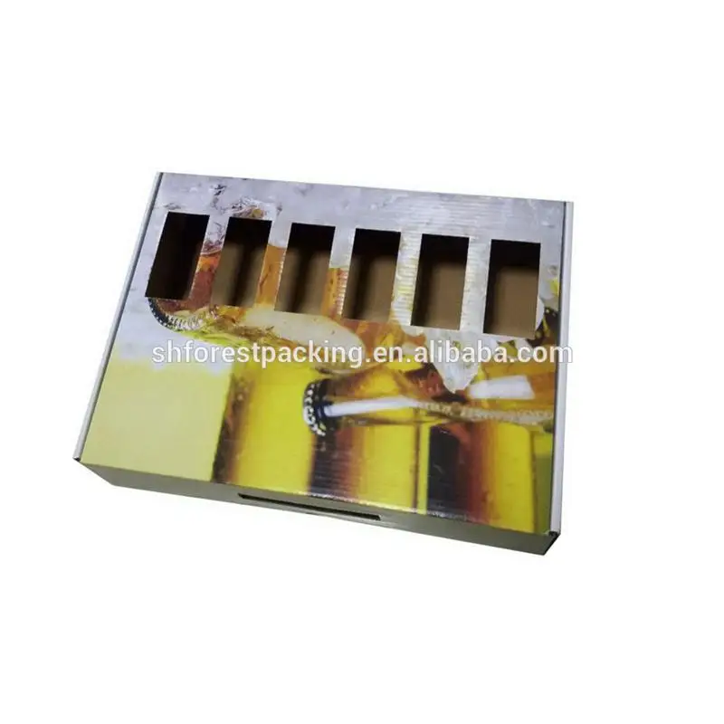 Заводского изготовления гофрированного картона Пользовательские печати six pack ящик пива