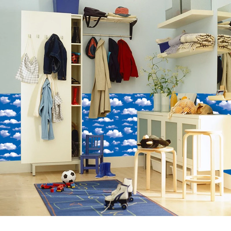 YIYAO Protective wall paper self adhesive 3d blue sky wall paper