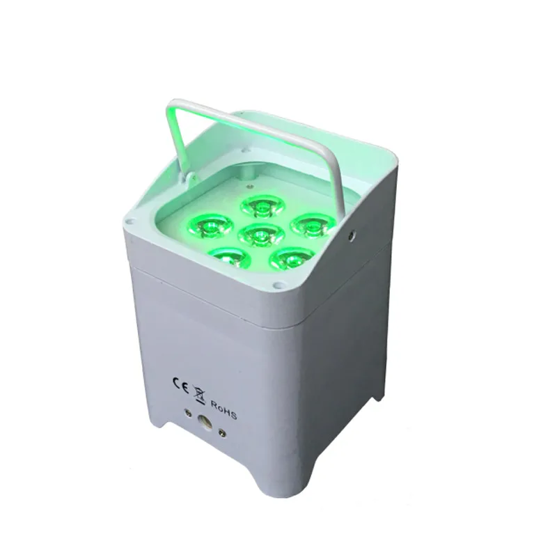 Китайское Оборудование для диджея, 6 светодиодов DMX Uplight с аккумулятором, беспроводной перезаряжаемый светодиодный сценический светильник