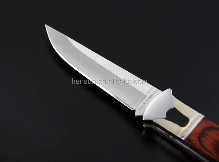 pocket knife brass brown pakka black ebony 3.5 inch blade 440 stainless steel folding