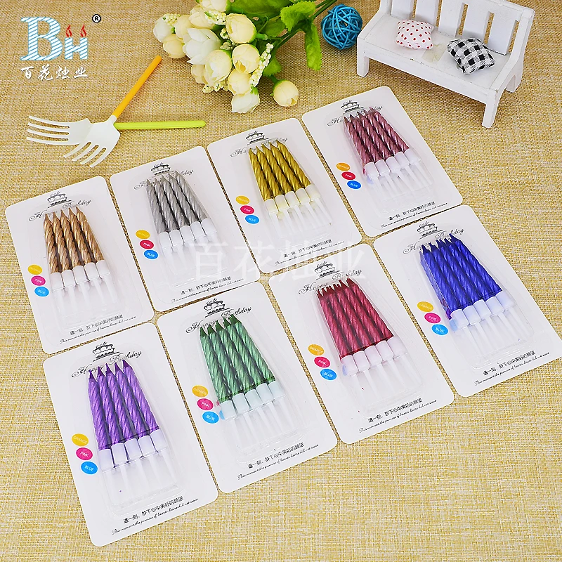 Colorful Spiral Birthday Candle 2019