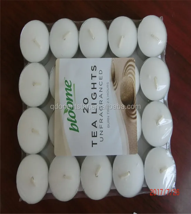 Hot Sale Unscented Tea Light Customizable Wedding Tealight Candle With Color Label For Christmas Parties Birthday