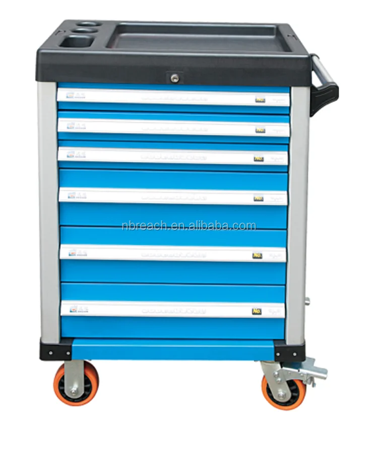 6 drawers tool cabinet with plastic top
