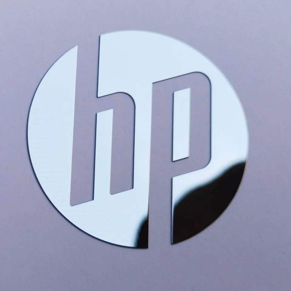 
adhesive custom metal nickel sticker label logo for laptop notebook home appliance 
