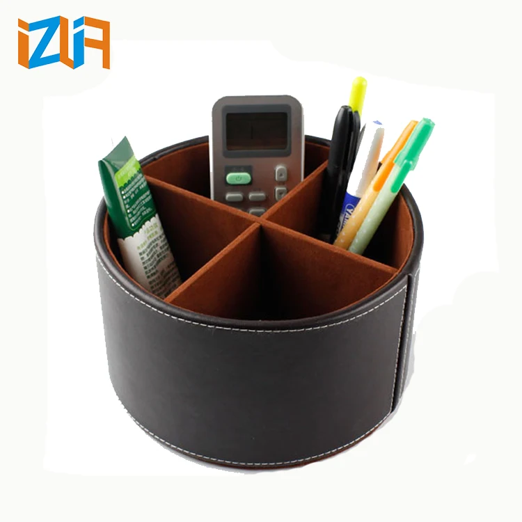 Организатор школы из искусственной кожи разделены хранения вещи Circle Box Дело pen держатель