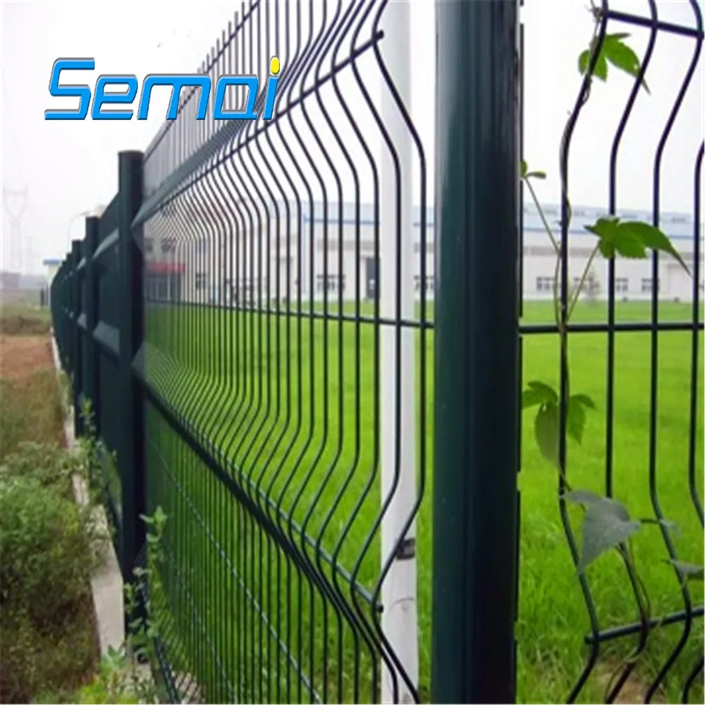green or white color  powder coating steel wire welded mesh fence