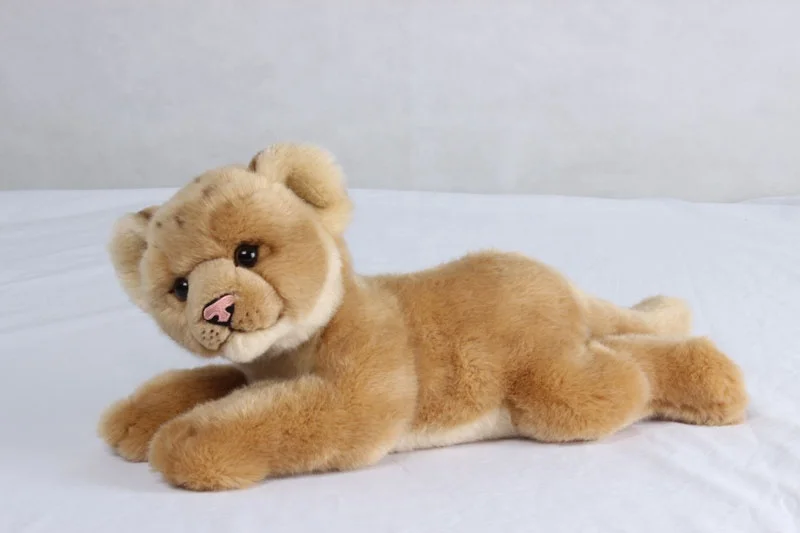 Softness Comfort Plush Simulation Africa Lion Stuffed Wild Animal Lioness Baby Toys