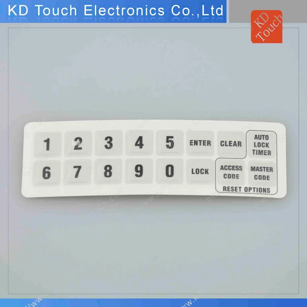 Пользовательский тисненый мембранный накладной Графический контроль клавиатуры с 3m клеем
