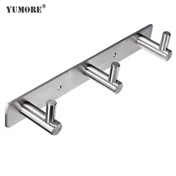Hotel decorative wall mounted coat rack stainless steel coat hook