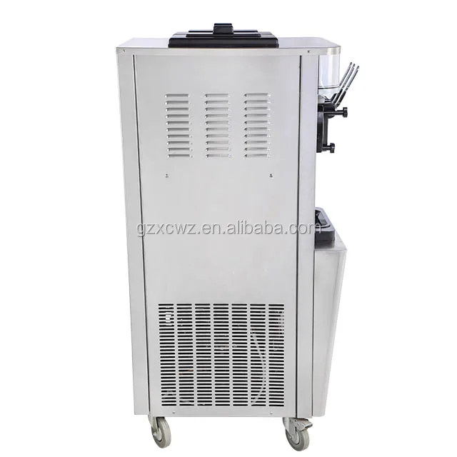 Commercial high quality stainless steel floorstand 3 flavors frozen yogurt soft ice cream machine