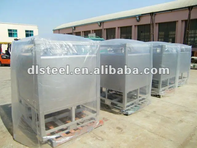 
Cubic stainless steel tank with strong frame 