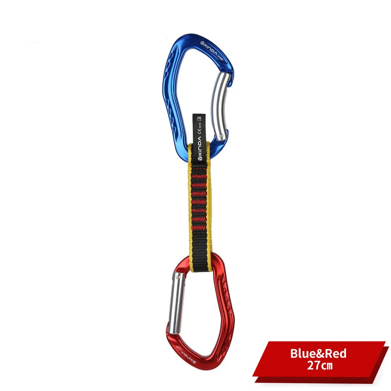 XINDA CE UIAA  25kN quick draw climbing carabiners  with sling