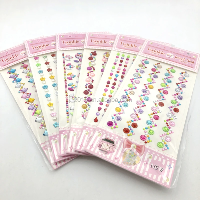 Assorted Size Self-Adhesive Rhinestone Bling Craft Jewels Crystal Gem Stickers