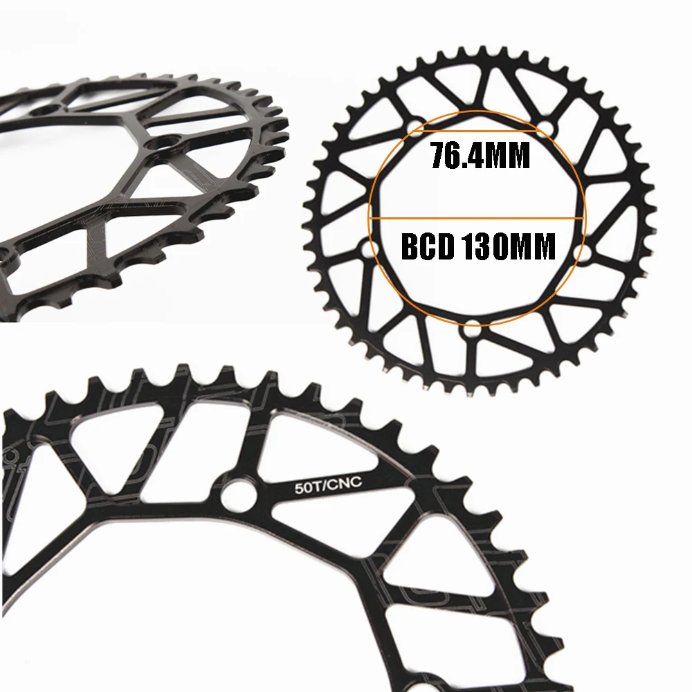 EOOZ 130BCD Narrow Wide Chainring Round 50T 52T 54T 56T 58T Folding Bicycles Chainwheel Cycling Chainring Circle Crankset Plate