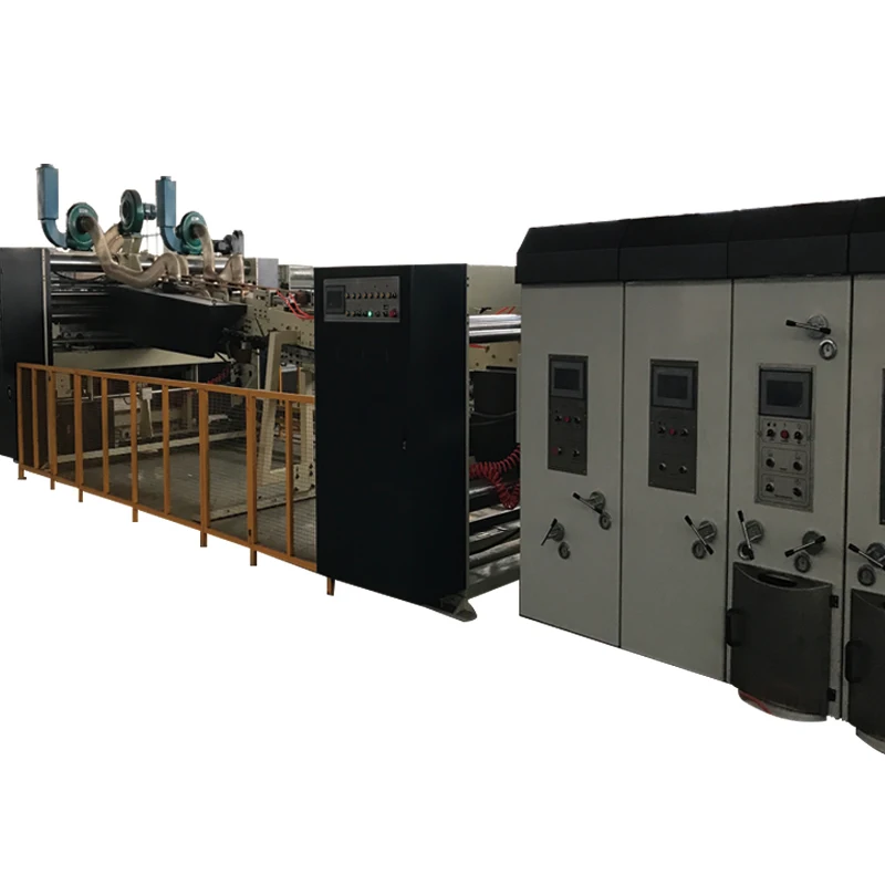 Popular Brand Automatic 4 Colors Printer Slotter Die-Cutter &Scraps Cleaner Folder Gluer Counter Ejector