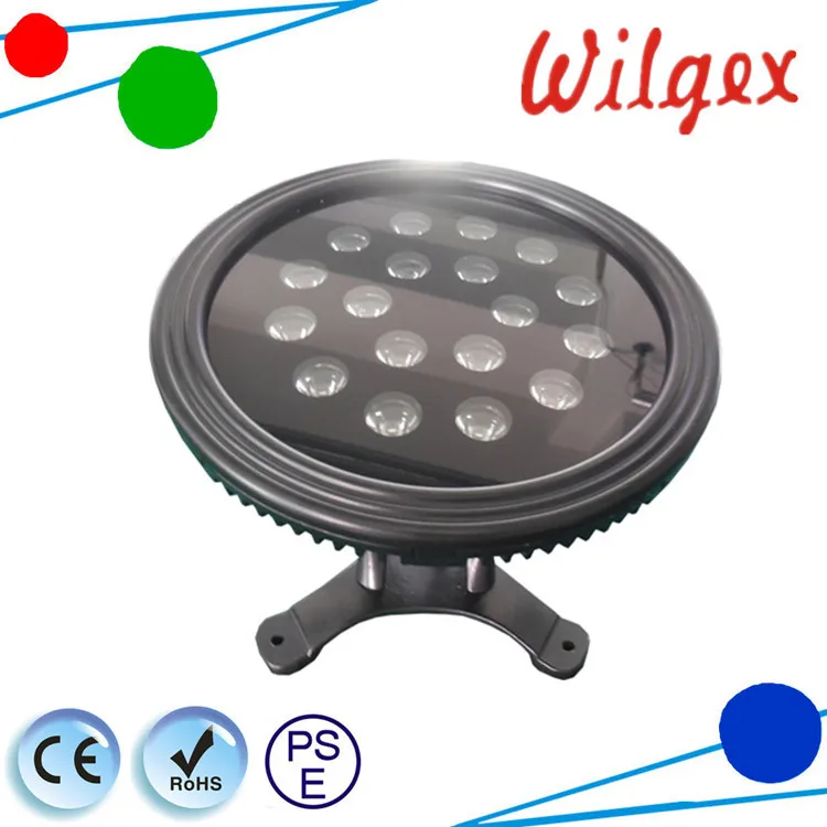 Wholesale Promotion 18x3W IP68 High Power RGB LED Round Swimming Pool Underwater Fountain Lamp STAGE LIGHTS