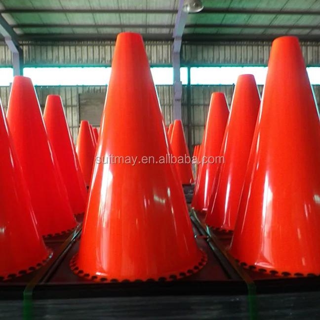 Гибкие дорожные конусы из ПВХ со светоотражающими лентами