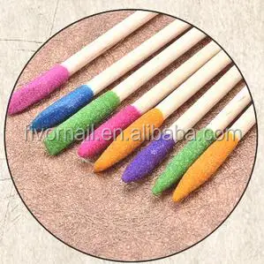 Colorful Nail Art Wood Wooden Orange Stick Nail File Sanding Stick