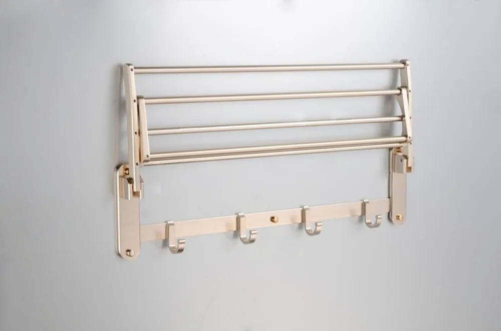 
Best discount rustless wall mount aluminium expandable bathroom towel rack 