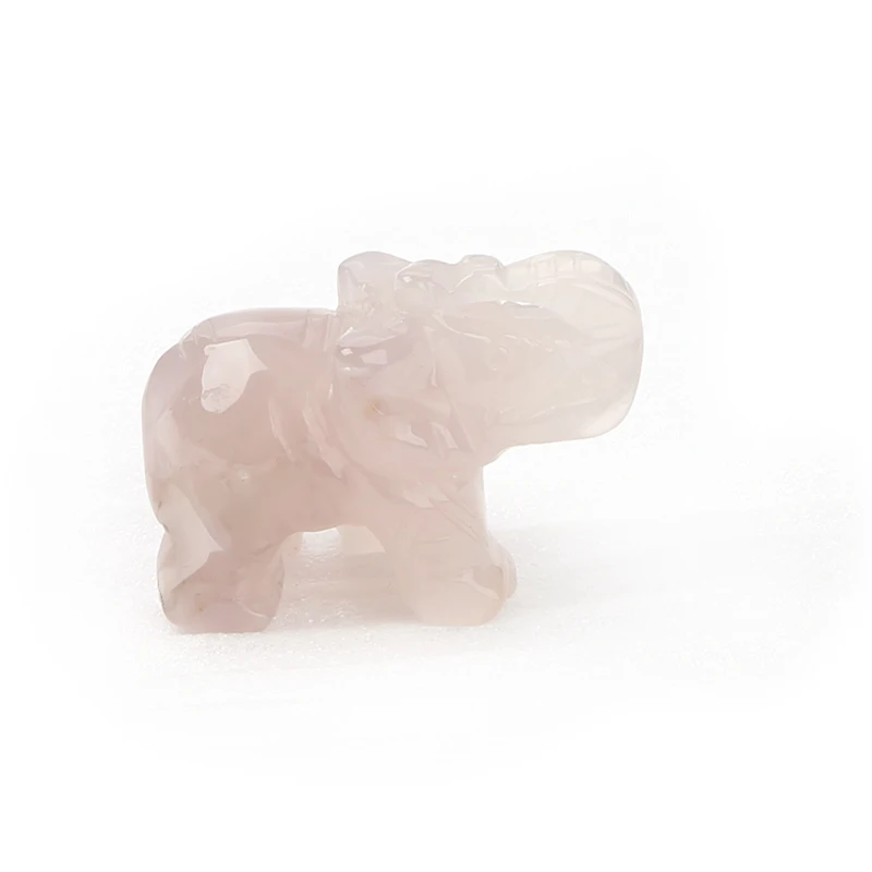Elephant Shape Stone Crafts, Lively Animal Shape Natural Gemstone Stone For Gifts Present