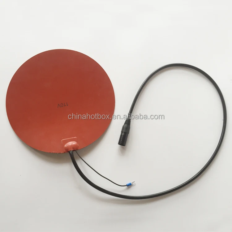 Round shape 3D Printer Heat Bed 110V 300W Silicone Rubber Heater customized diameter electric Heating Pad with NTC