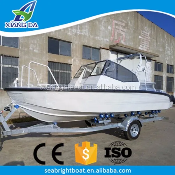 Outboard Engine Type High Speed Made-in-China All Welded Deep Sea 20ft Aluminium Fishing Yacht Luxury Boat with Prices
