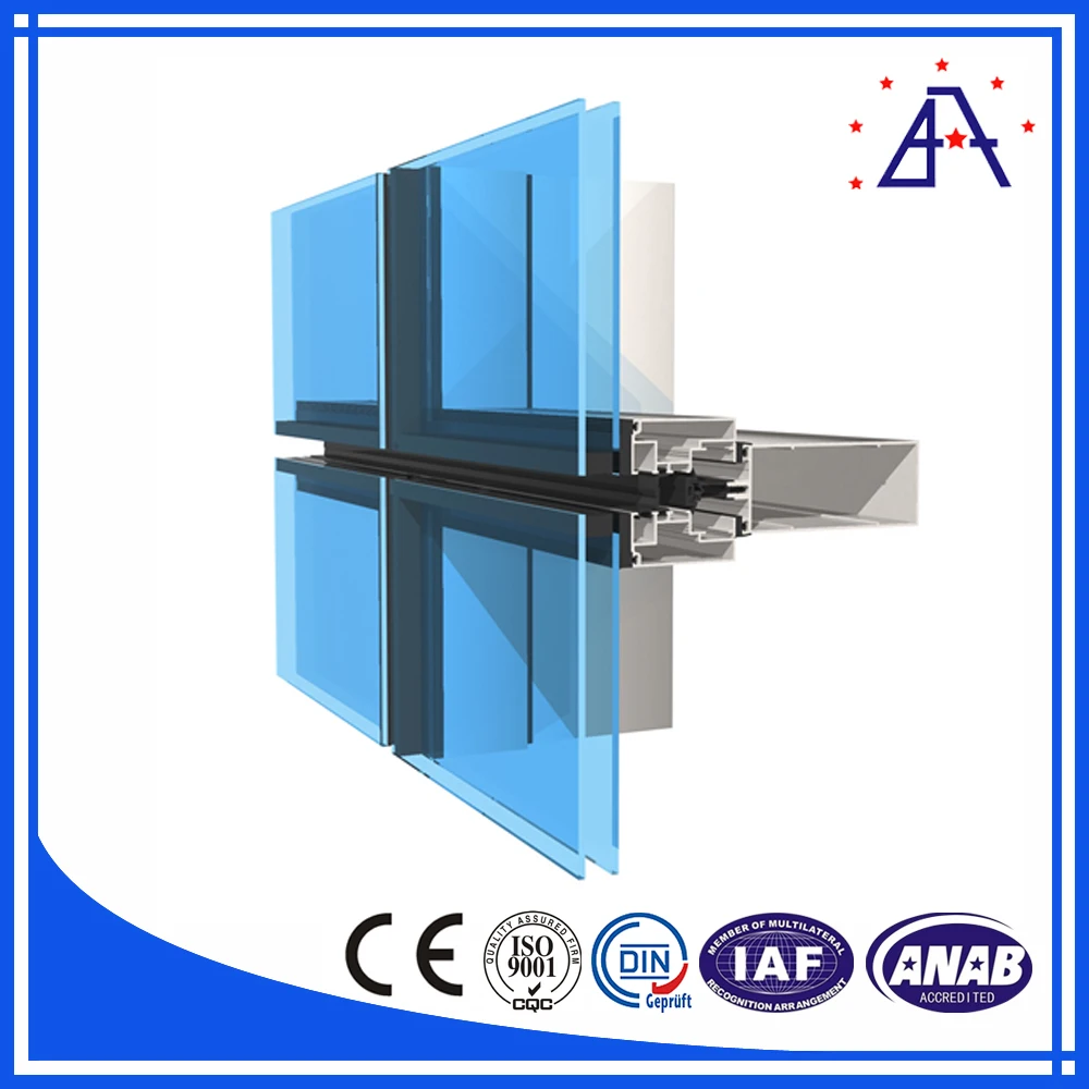 Aluminum Curtain Wall Aluminum Extrusion Curtain Wall Profile